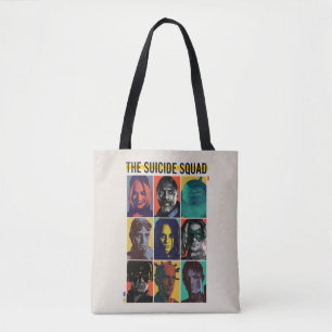 The Suicide Squad Retro Grid With Harley Quinn Tote Bag