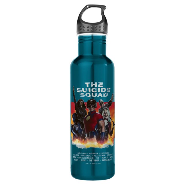 The Suicide Squad | Retro-Style Movie Poster 710 Ml Water Bottle (Front)