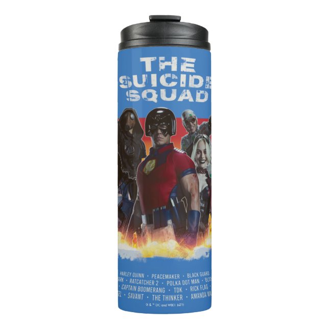 The Suicide Squad | Retro-Style Movie Poster Thermal Tumbler (Front)