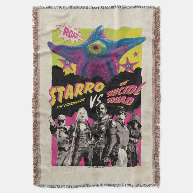 The Suicide Squad | Starro Vs The Suicide Squad Throw Blanket (Front Vertical)