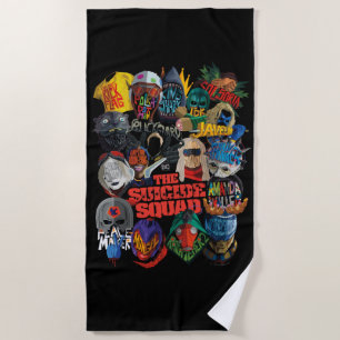 The Suicide Squad   Stylised Avatars Beach Towel