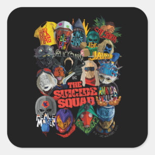 The Suicide Squad   Stylised Avatars Square Sticker