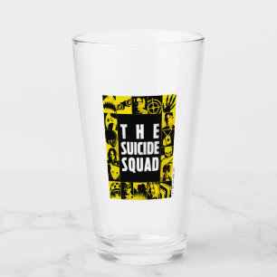The Suicide Squad   Yellow & Black Icon Blocks Glass