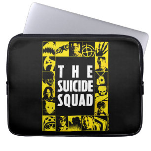 The Suicide Squad   Yellow & Black Icon Blocks Laptop Sleeve