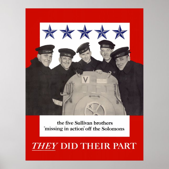The Sullivan Brothers -- They Did Their Part Poster (Front)