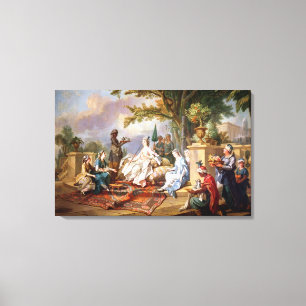 The Sultana Served by her Eunuchs Canvas Print
