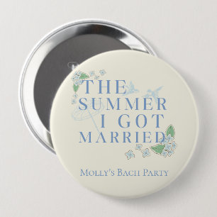 The Summer I Got Married - Coastal Bachelorette 10 Cm Round Badge