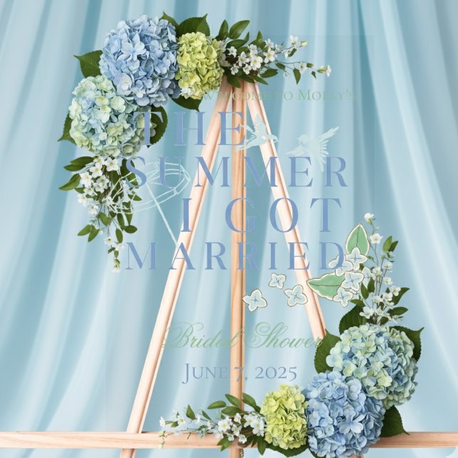 The Summer I Got Married - Coastal Bridal Acrylic Sign (Capture the magic of your wedding season with “The Summer I Got Married” sign!)