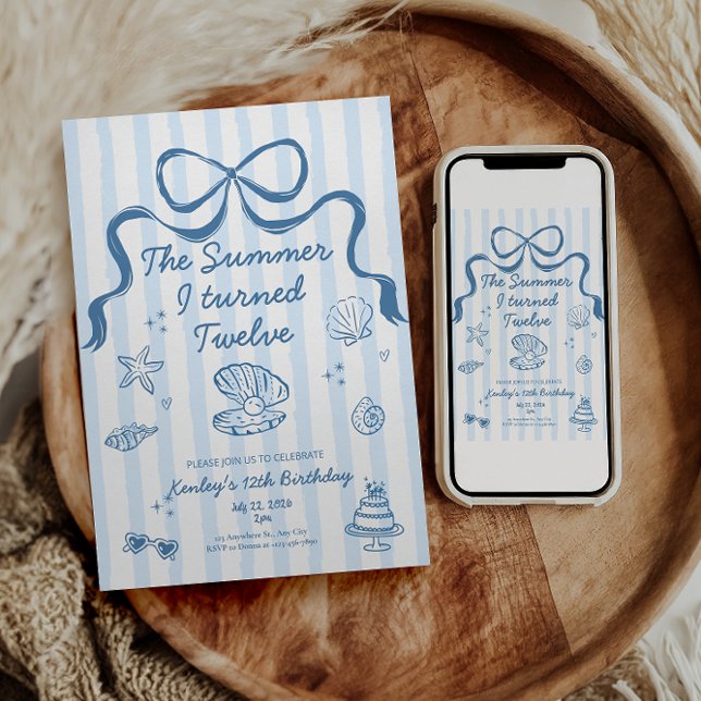 The Summer I turned 12 Birthday Invitation (Creator Uploaded)