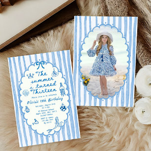 The Summer I Turned 13th Birthday Invitation