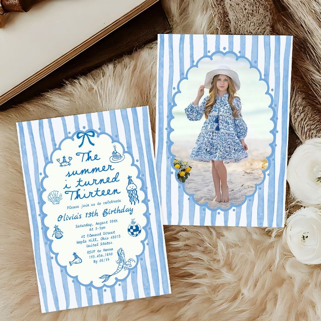 The Summer I Turned 13th Birthday Invitation (Creator Uploaded)