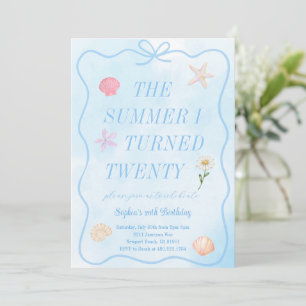 The Summer I Turned Birthday Invitation