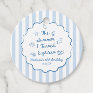 The Summer I Turned Eighteen 18th Birthday Party Favour Tags