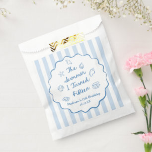 The Summer I Turned Fifteen 15th Birthday Party Favour Bags