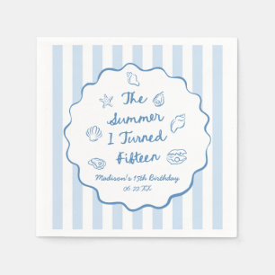 The Summer I Turned Fifteen 15th Birthday Party Napkin