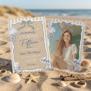 The Summer I Turned Fifteen Birthday Invitation