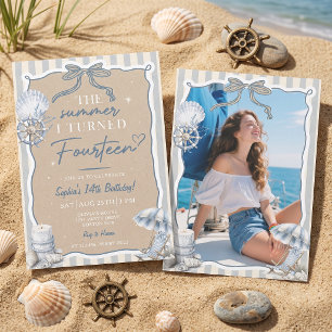 The Summer I Turned Fourteen Birthday Invitation