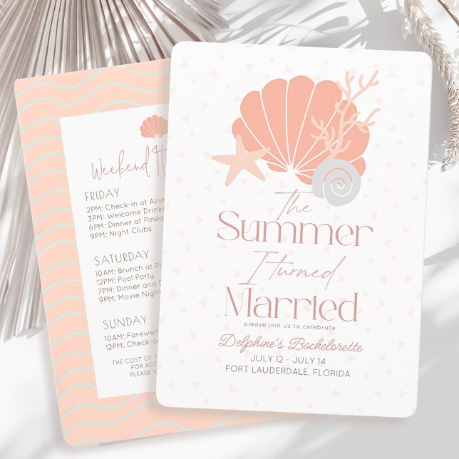 The Summer I Turned Married Bachelorette Weekend Invitation (Creator Uploaded)