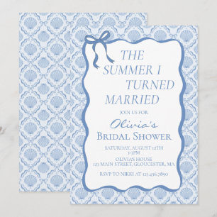 The Summer I Turned Married coastal Bridal Shower Invitation