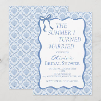 The Summer I Turned Married coastal Bridal Shower Invitation