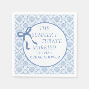 The Summer I Turned Married Coastal Bridal Shower Napkin