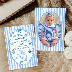 The Summer I Turned One 1st Birthday Invitation