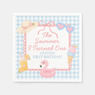 The Summer I Turned One Beach First Birthday Napkin