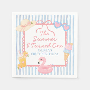 The Summer I Turned One Beach First Birthday Napkin