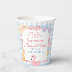 The Summer I Turned One Beach First Birthday Paper Cups