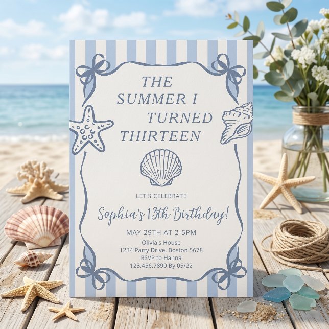 The Summer I Turned Pretty Birthday Invitation (Creator Uploaded)