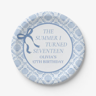 The Summer I Turned Seventeen 17th Birthday Paper Plate