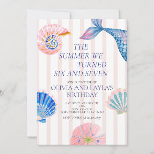 The Summer I Turned six and seven Invitation