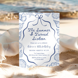 The Summer I Turned Sixteen 16th Birthday Party Invitation