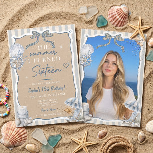 The Summer I Turned Sixteen Birthday Invitation