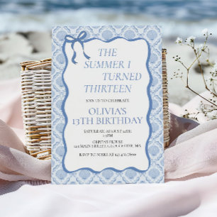 The Summer I Turned Thirteen 13th Birthday Invitation