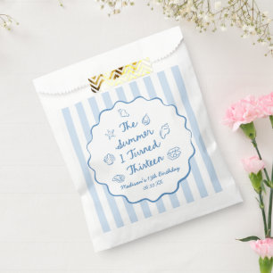 The Summer I Turned Thirteen 13th Birthday Party Favour Bags