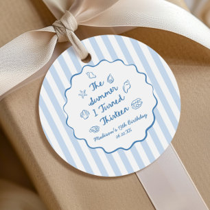 The Summer I Turned Thirteen 13th Birthday Party Favour Tags