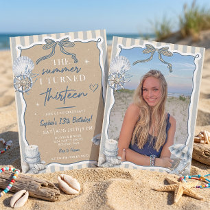 The Summer I Turned Thirteen Birthday Invitation