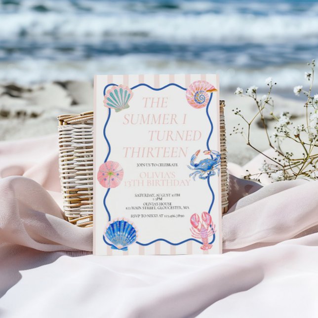 The Summer I Turned Thirteen Birthday Invitation (Creator Uploaded)