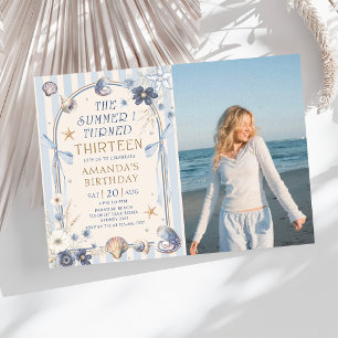 The Summer I Turned Thirteen Coastal Birthday Invitation