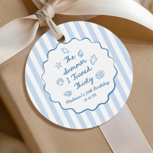 The Summer I Turned Thirty 30th Birthday Party Favour Tags
