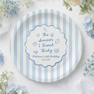 The Summer I Turned Thirty 30th Birthday Party Paper Plate