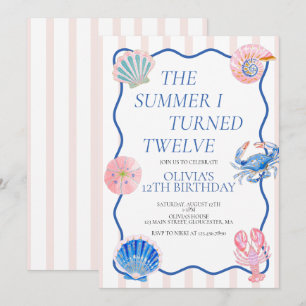 The Summer I Turned Twelve 12th Birthday Invitation