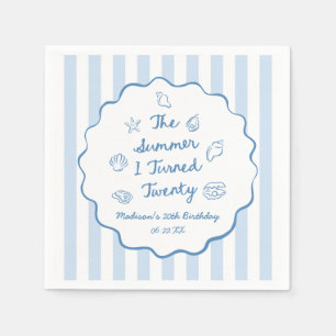 The Summer I Turned Twenty 20th Birthday Party Napkin