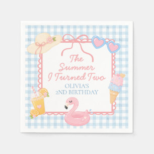 The Summer I Turned TWO Beach 2ND Birthday Napkin