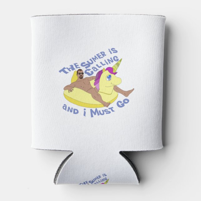 The Summer Is Calling and I Must Go Can Cooler (Front)