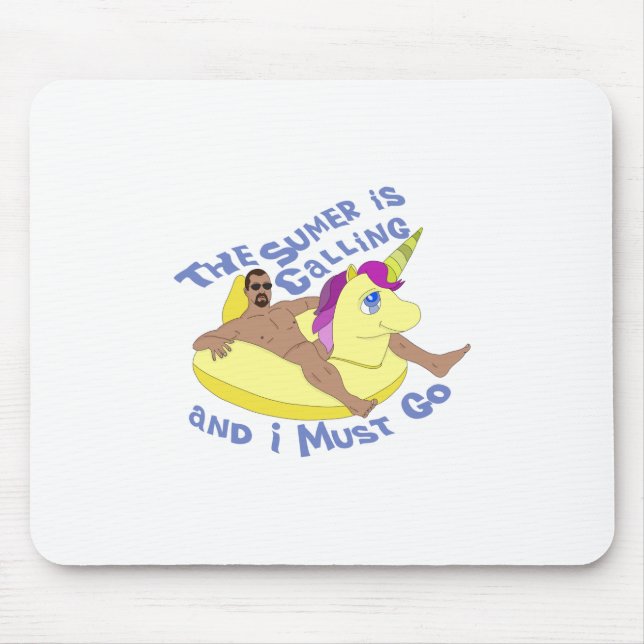 The Summer Is Calling and I Must Go Mouse Mat (Front)