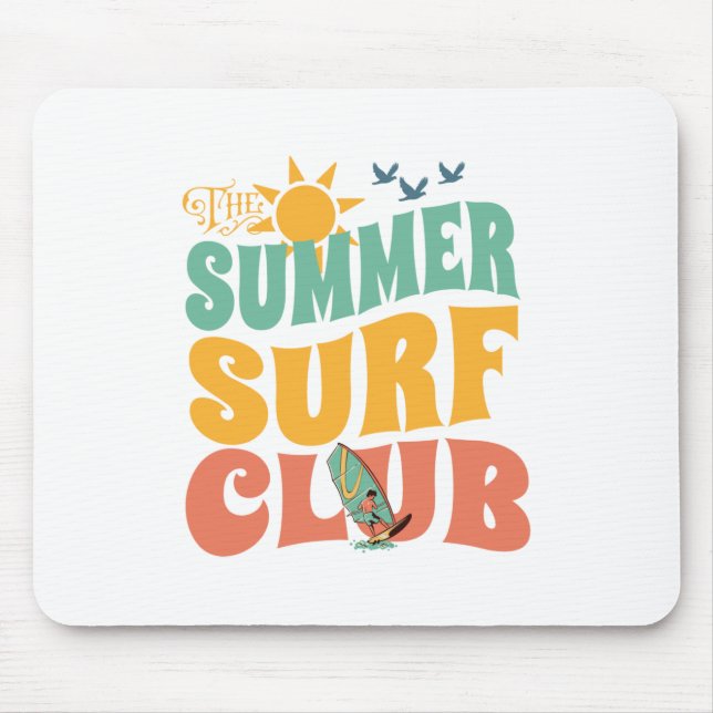 The Summer Surf Club-Beach-Summer-Surf-Funny Mouse Mat (Front)