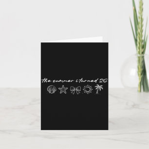 The Summer Turned 26 Vintage Cute Seashell Beach Card