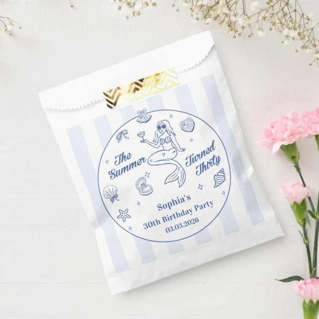 The Summer Turned Thirty 30th Birthday Pretty Favour Bags (Sealed)